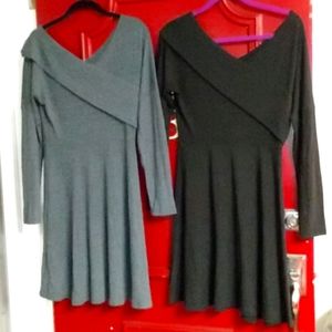 LuckyMore long sleeve dress, M, black and one grey